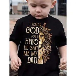 Young Boy Customized Printed Short Sleeve T-Shirt Style Hit  Summer Tops  Thanksgiving