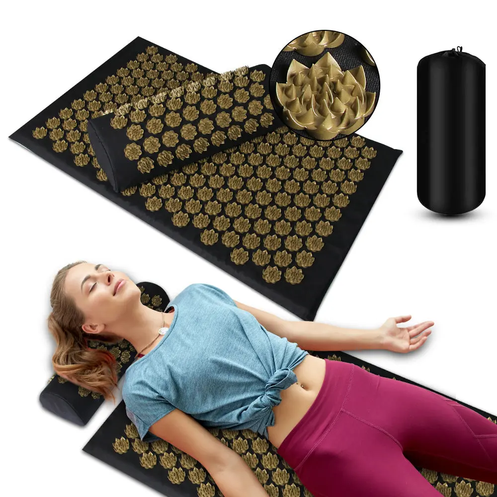 Acupressure Massage Mat with Pillow for Back Relief