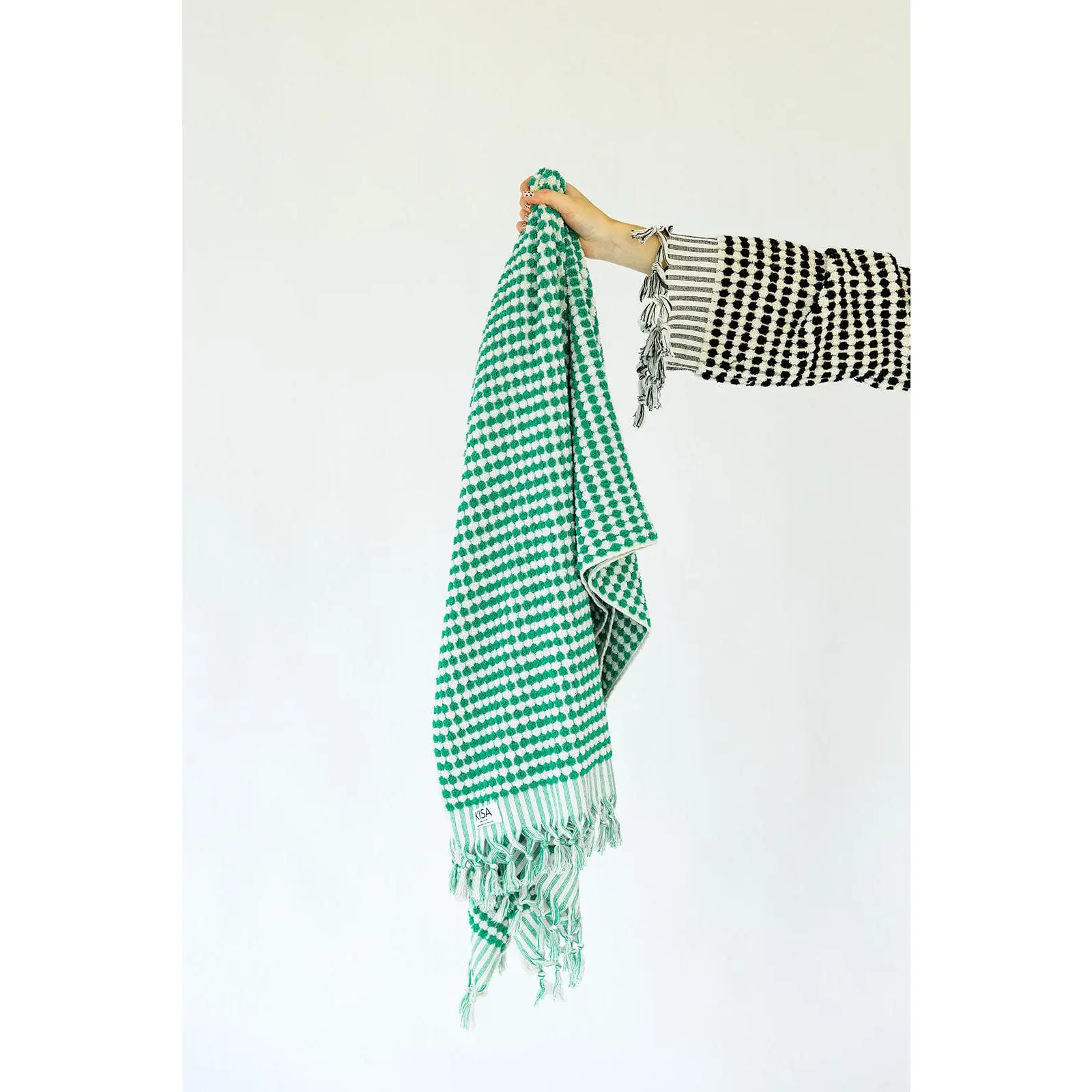 Emerald Pom Pom Cloud Towel