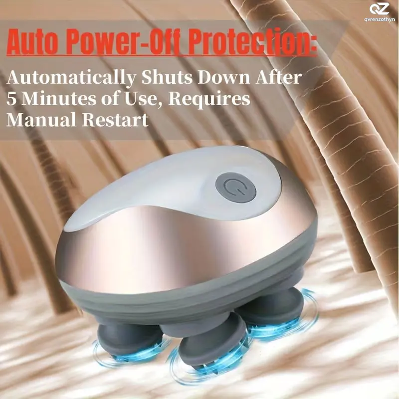 USB Rechargeable Handheld Electric Scalp Massager, Multifunctional Portable Head Massage Tool, Cordless Relax Device for Stress Relief, Ideal for Home Daily Use and Travel Carry