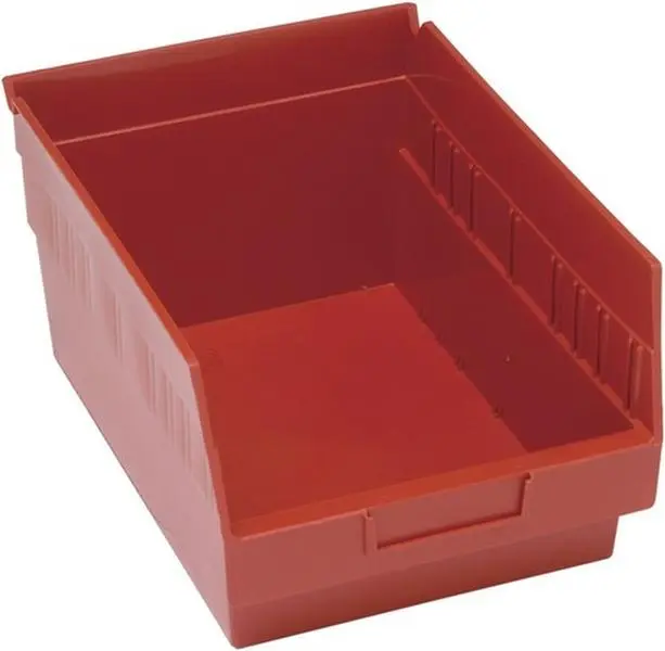 Quantum Storage QSB207RD Store-More 6 in. Shelf Bin- Red - 11.62 x 8.37 x 6 in.