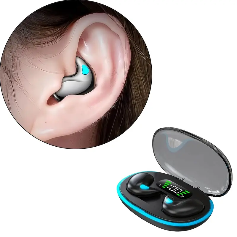 Wireless Earphone, 1 Count In-ear Design Noise Cancelling Headphone with Charging Case, Bluetooth-compatible Gaming Headset for Running, Exercising, Wireless Music Earphones, Earbuds Headphones, Stereo Wireless Earbuds