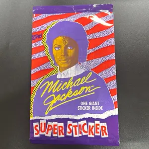 Two 1984 Topps Michael Jackson Super Sticker