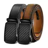 Men's Leather Automatic Buckle Belt - No Holes, Easy Release, Adjustable Waist, Durable Design Western Belt for Business-Casual Wear, Mens Accessories, Mens Gifts,techvibes