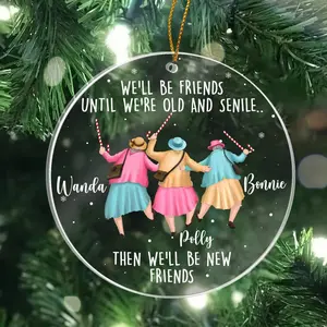 Personalized Best Friend Ornament, Best Friend Christmas Gift, Friendship Christmas Ornament, Custom Best Friend Gift, Bestie Gift