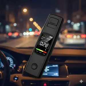 Professional Portable Breathalyzer Detector: High Accuracy for Personal & Professional Use, Durable Anti-Shock Design with Backlit Display, DOT & Law Enforcement Grade, Ideal for Transport, Hospitality & Home Safety Checks.