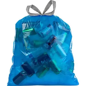 Aluf Plastics 20-30 Gallon 0.8 MIL Blue Drawstring Trash Bags - 30" x 33" - Pack of 36 - For Home, Kitchen, & Office, Cost Effective Liner Bags, Packaged Neatly to Reduce Waste, Dependable and Affordable Trash Bags, Budget Friendly Alternative, Reliably