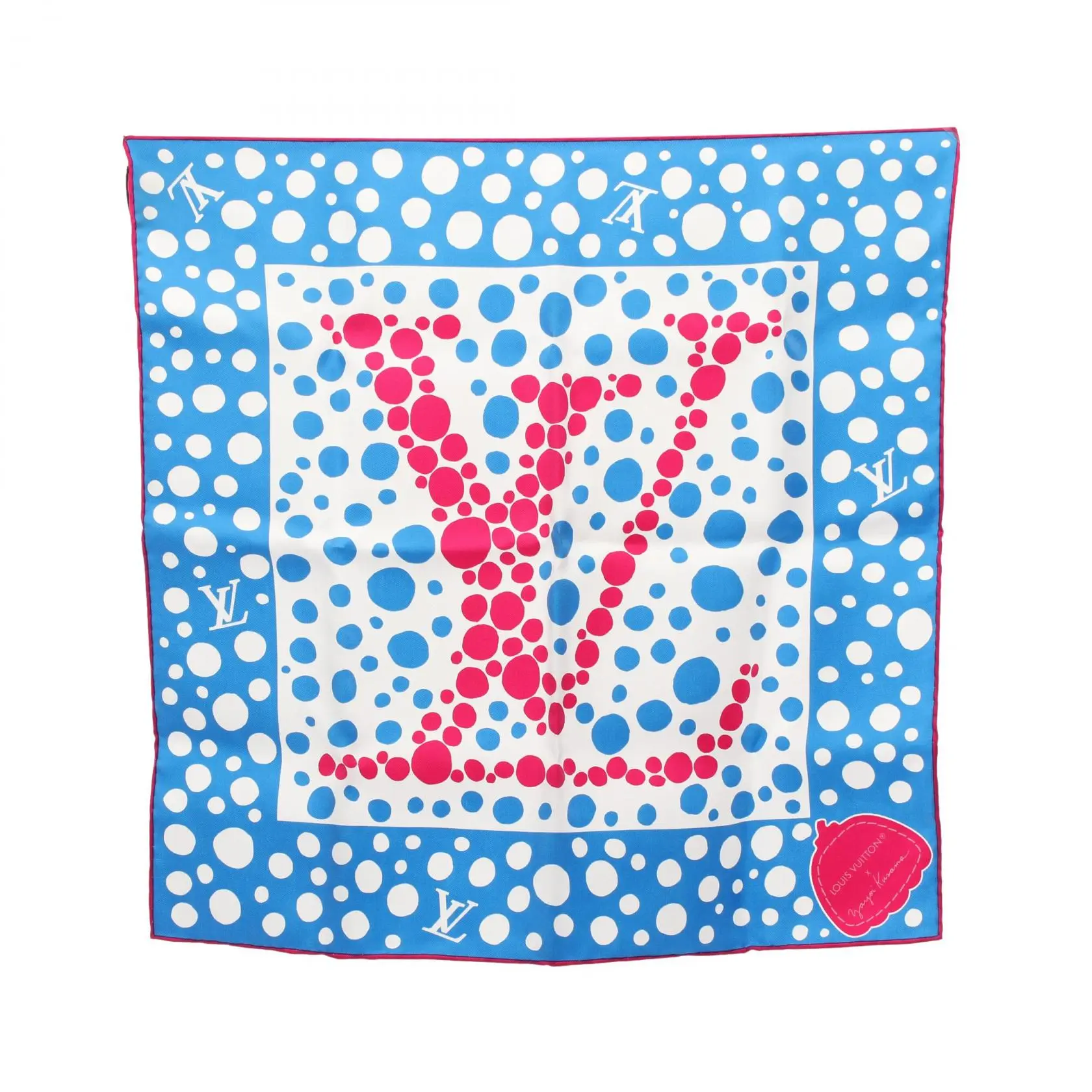 Pre-owned Louis Vuitton Silk Small Leather Goods LV × YK Infinity Dot Scarf