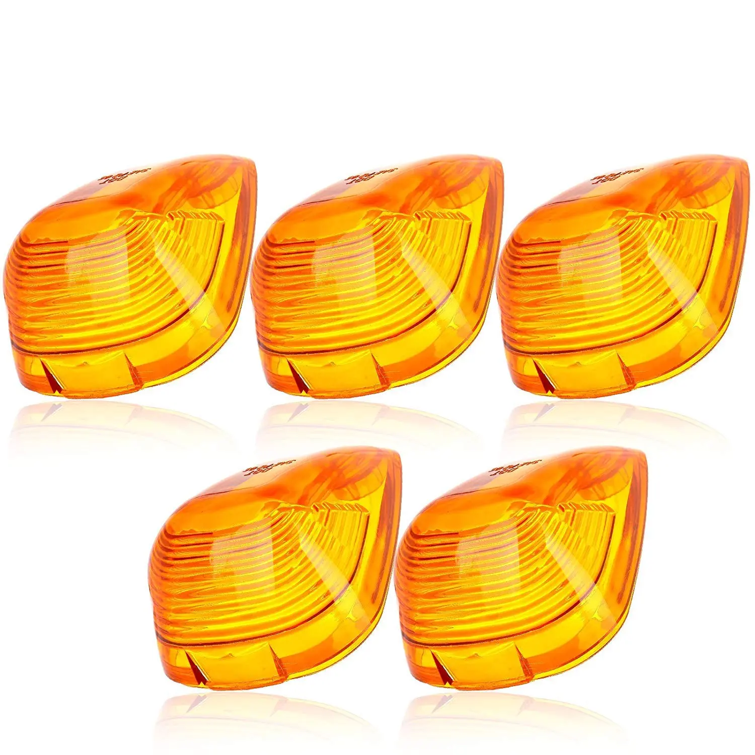 5pcs Cab Marker Light Cover  Roof Running Top For 1999-2016 Ford F150 F250 F350 F450 F550 F650 F750 E150 E250 E350 E450 Super Duty Pickup (only Cover)