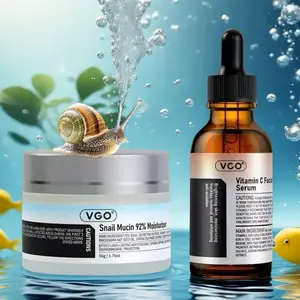 VGO Skincare Set - Formulated with 92% high-concentration snail mucin extract and paired with vitamin C essence. Specifically designed for barrier repair, it's ideal for daily care of redness-prone, dry, and sensitive skin.