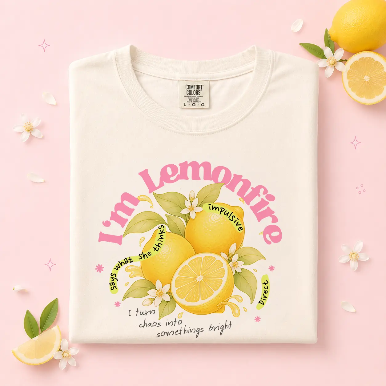I'm Lemonfire Lemon Graphic Shirt |  Fruit Personality Apparel