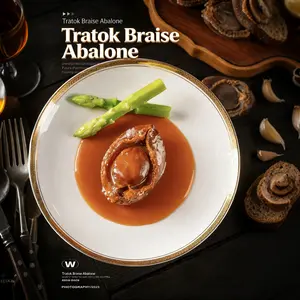 TRATOK Braised Abalone Seafood Premium Large Abalone (3-Count) 15oz Ready-to-eat Canned Nutritious  Protein Delicious Quick Meal Option Instant;Tende Rich&Umami Savory