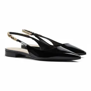 Gucci Patent Leather Slingback Flats Size 37.5