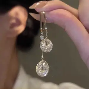 LisiZen New Trendy Fashion Mesh Circle Earrings Unique Design Dangle Earrings Jewelry DZEH5370