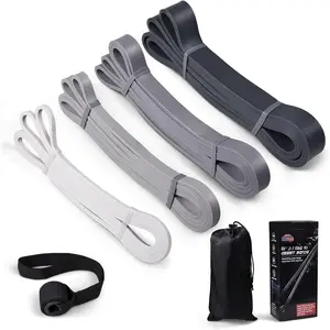 Resistance Band Pull Up Assistance Bands,Set of 5 Resistance Heavy Duty Exercise Stretch Fitness Bands for Stretching Power Lifting Workout  with Instruction Guide