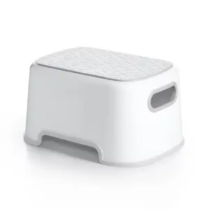 Step Stool Gray, Gives little ones a 7-inch boost to reach things like the big kids