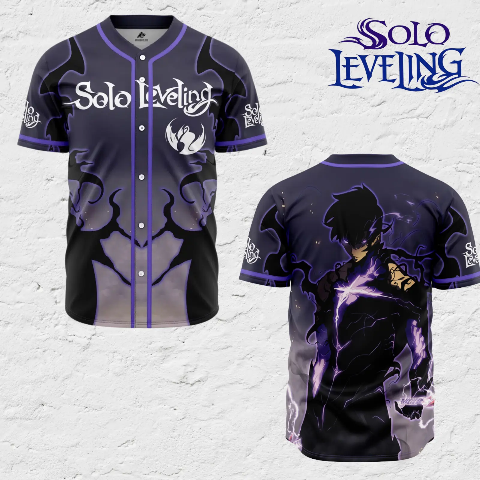 Unisex Solo Leveling Baseballs Jersey, Sung Jin Woo Baseball Jersey, Sung Jin Woo Jersey, Kaiju Shirt, Anime Lover