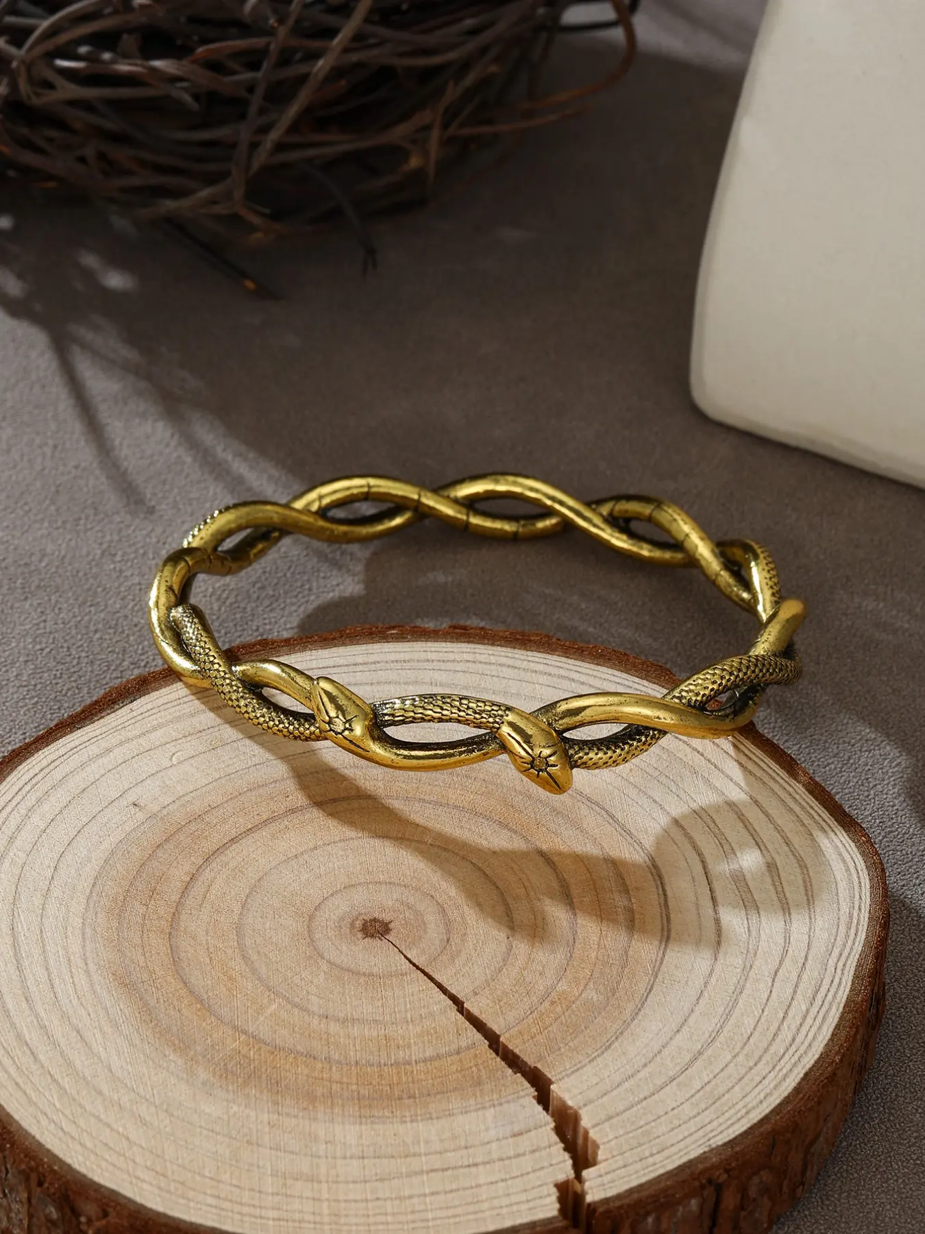 Vintage Punk Snake Wrap Jewelry Bracelet for Men and Women, Unique Design Party Street Style, Fashionable Spirit Snake Bracelet, Bangle Jewelry, Fashion Cool Accessories