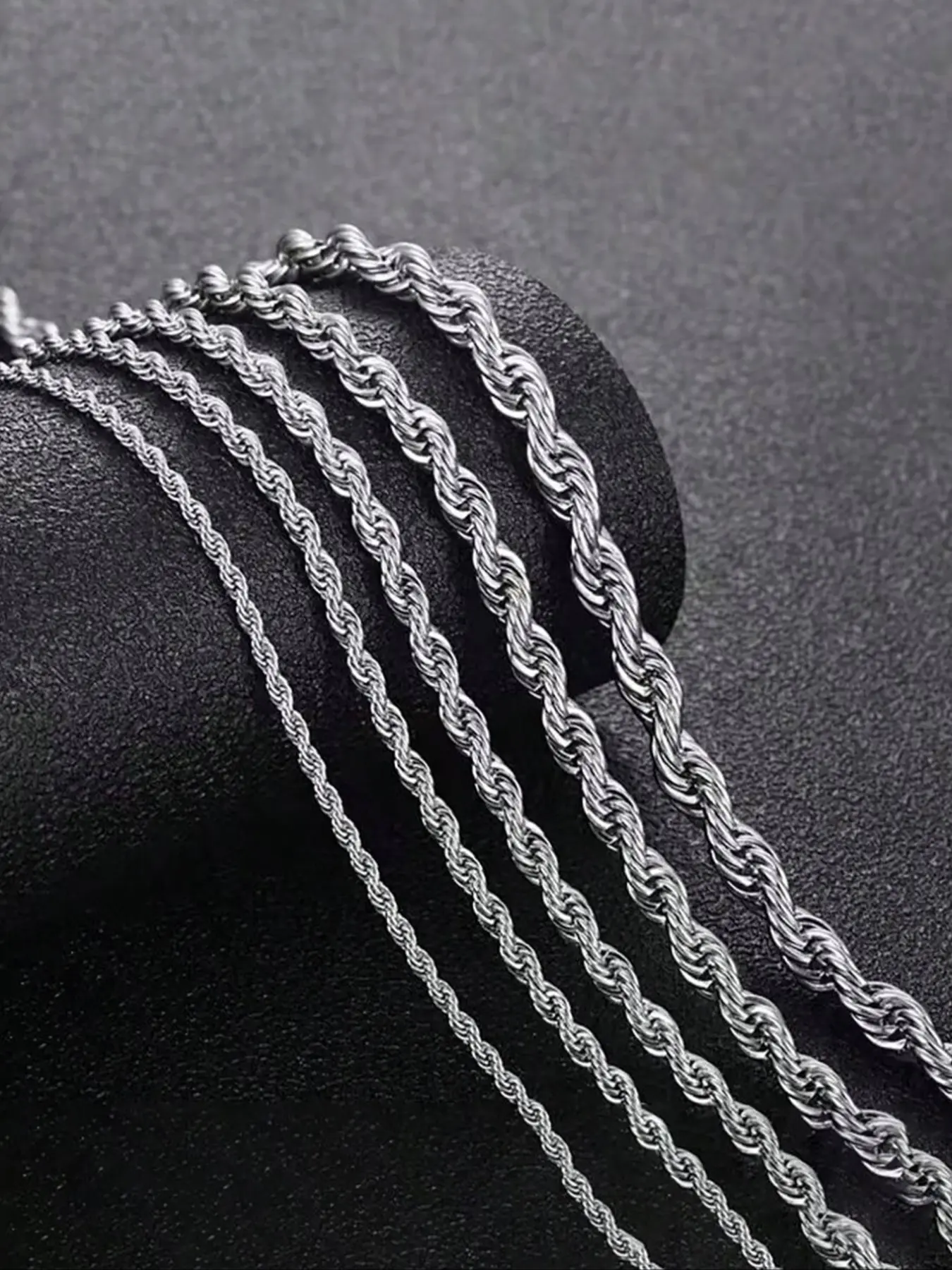 Stainless Steel Twist Chain Necklace, Fashion Necklace, Cuban Link Chain, Unisex Hip Hop Jewelry, Perfect Gift for Birthday Christmas Father's Day, No Fading Design