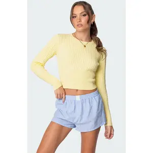 Edikted Women's Mallory Cable Knit Sweater