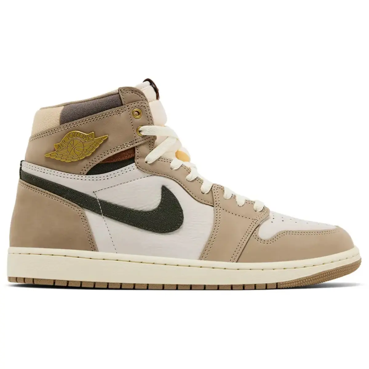 Nike Air Jordan 1 Retro High OG Khaki Women's Fashion Shoes New