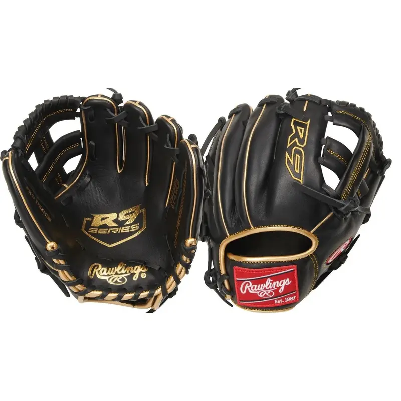 Rawlings R9 Gold Glove 9 1/2" Baseball Infielder Training Glove R9TRBG