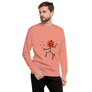 Bewitched Dancing Pumpkin Unisex Premium Sweatshirt Halloween Fall Fun