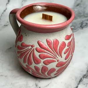 Authentic Mug candle Fresas con Crema - Strawberries & cream scent wooden wick