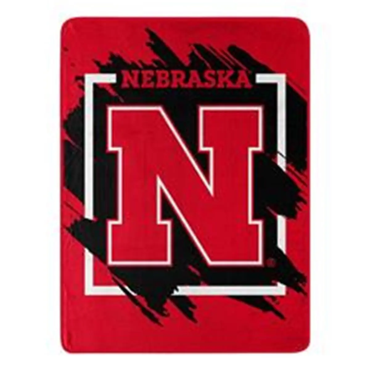212 MAIN Warm Throw Blanket - 46x60 in. Polyester Fiber Micro Raschel Blanket with Dimensional Bold Print, Rolled, Machine Washable for Nebraska Huskers Fans, Throw Blankets, Warm Blanket