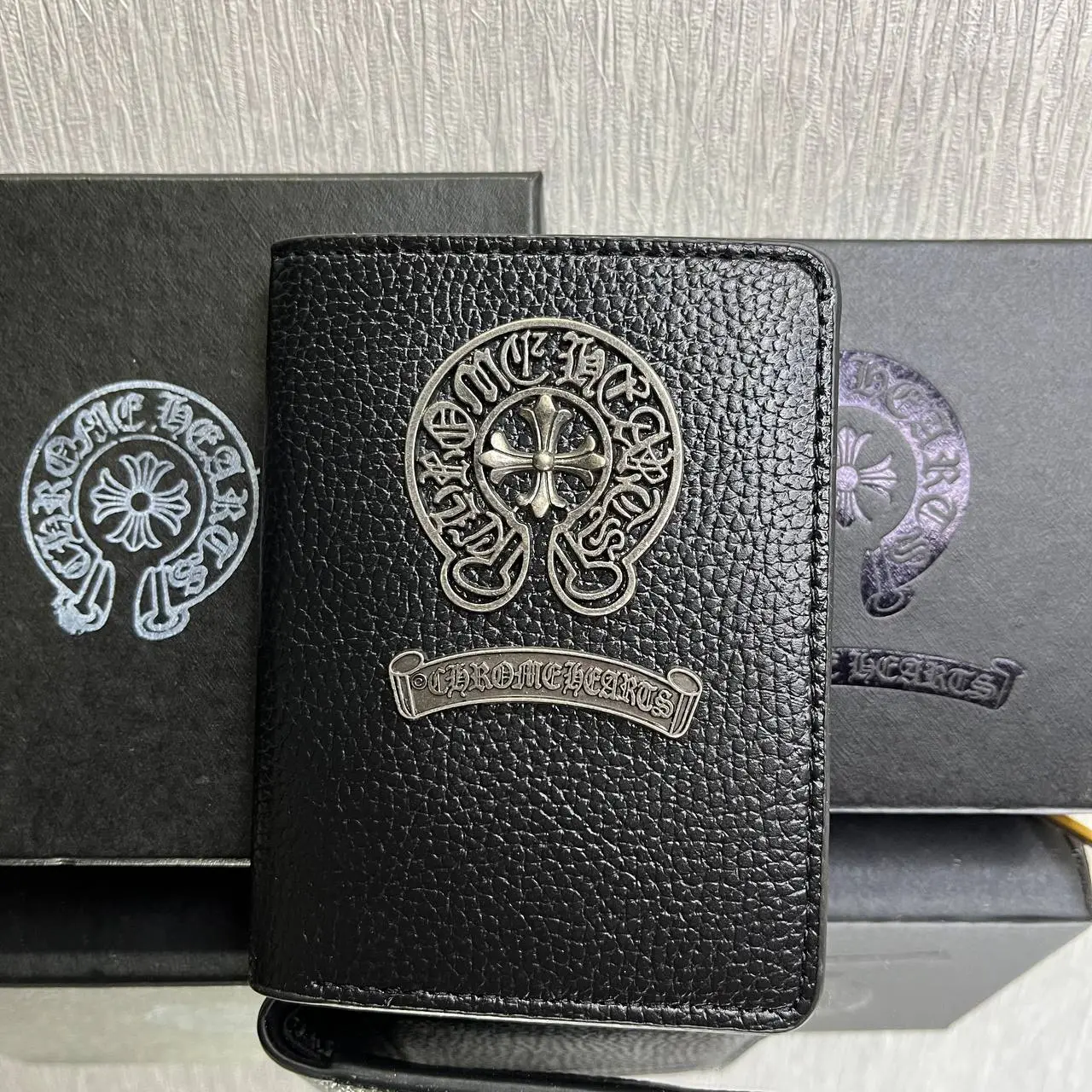 Premium Black Leather Passport Wallet for Men 150x110x15mm, Compact Travel Organizer with Multiple Card Slots, Men's Wallet, Gift For Him