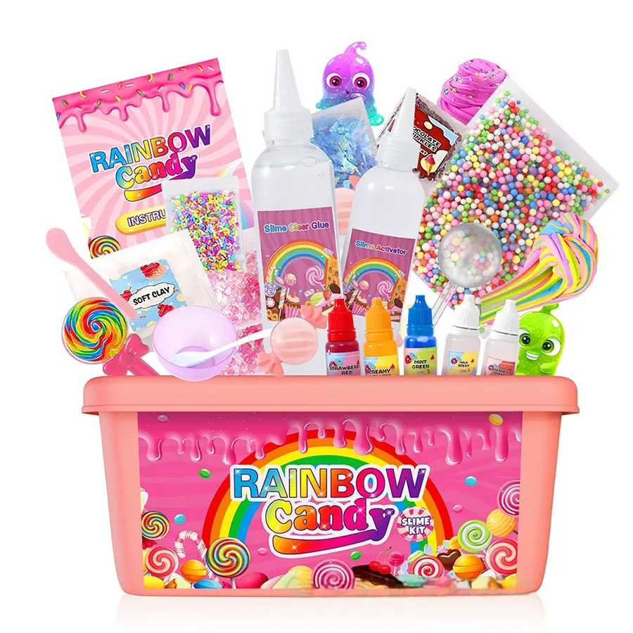 Slime Kits for Girls, Slime Making Kit 5 6 7 8 9 10 Years Old Girls Gifts, DIY Ice Cream Slime Kit Toys for Ages 6-8-12, Birthday Gifts for Girls Ages 6-12, Girls Christmas Present for Kids
