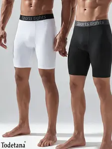 8 Packs Men's Compression Shorts & Anti-Chafing Underwear, Quick Dry Running Shorts, Full-Body Tight-Fit Sports Leggings for Basketball, Gym, Workout and Athletic Exercise Bottoms