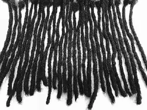 RealHuman Hair Microlocks Dreadlocks Extensions Handmade Various Widths 0.2cm to 1.2cm Lengths Custom Fit Natural Undyed for Dyeing