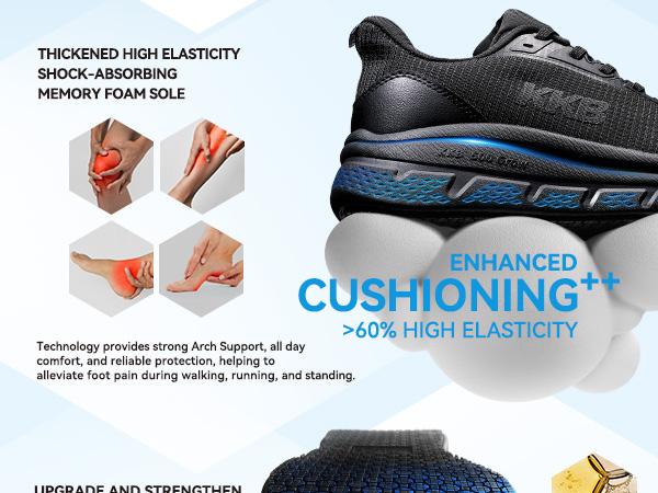 【2026 Recién llegado】Men Non Slip Work Sneakers Water Resistant Food Service Zapatos Trabajo Antideslizantes Walking Shoes Waterproof Shoes Slip-on