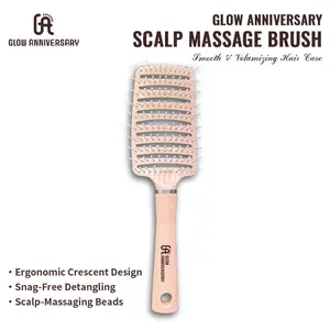 Ergonomic Head Massage Comb Voluminous and Fluffy Hairstyles | Revitalizing Hair Through Scalp Massage Combines Scalp Massage with Styling Functions | Relieves Scalp Pressure by Reaching Deep into Hair Roots