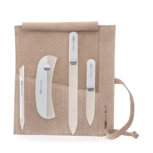 4pc Glass Suede Nail File Small Travel File moonfile Cuticle Stick Crystal Manicure Set Smooth