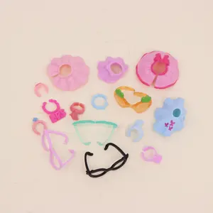 15 Pcs LPS Mini Outfit Accessories, Doll Clothes Sunglasses Collars Dress Up Kit for 2-3inch Mini Pet Figures Kids Pretend Play