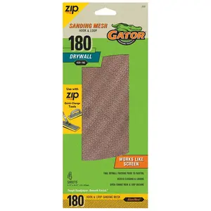 212 MAIN Reptile & Amphibian Drywall Cleaning Hook & Loop Mesh Sanding Sheet - 180 Grit, Blends Easily, Clog-Resistant, Pack of 4