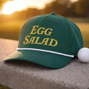 Egg Salad Embroidered Golf Rope Hat, Funny Golf Dad Cap Adjustable, Augusta Inspired Vintage Rope Cap, Golf Lover Baseball Hat, Trending Masters Week Gift for Men Women