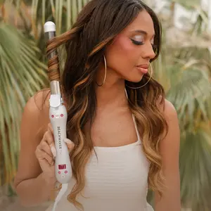 Beachwaver Pro Series Rotating Curling Iron | Extended Length Tourmaline Ceramic & Gold Dust Barrel | Pro Heat up to 450°F | 1 & 1.25" Barrel Size