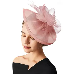 Women Fascinators Hats Flower Fascinators with Headband and Clip Tea Headwear for Women and Girls