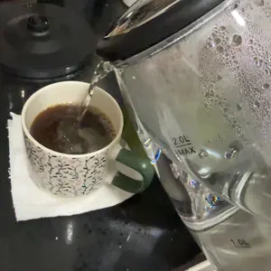 Electric Kettle Water Boiler 110V 2.0L Glass Tea Kettle with Wide Opening Bright Blue LED Light Auto Shut-Off Boil-Dry Protection 360° Swivel Base Drip-Free Spout Black - Heating Element