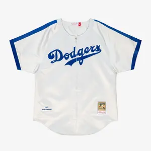Jackie Robinson Brooklyn Dodgers 1949 White Authentic Player Jersey
