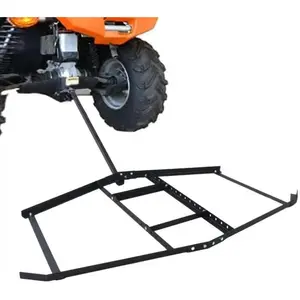 Heavy Duty Steel Drag Harrow Rake, 66" Adjustable Manual Landscape Grader with Pin Hitch, Weight Brackets for ATV/UTV/Tractor, Gravel, Lawn, Soil Leveling