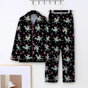 Princess Donut & Mongo Pajamas Set, Dungeon Crawler Carl Long Sleeve Pajamas, Funny Cat Dinosaur Sleepwear, Cozy Gamer Gift