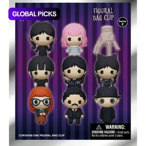 1pc Wednesday Officially Licensed 3D Character Series Mystery Bulk Bag Clip Keychain Series Figures Random One Wednesday and Enid or Other Characters for Fans Family and Friends Birthday Halloween Christmas Anniversary Gifts Stylish Keychain #GLOBAL PICKS