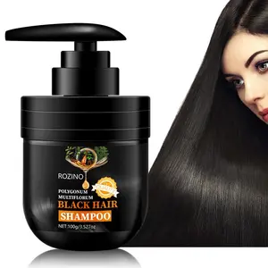 Black Hair Shampoo, Natural Extract Formula for Deep Nourishment & Intense Shine, Black Hair Dye Hair Care & Styling Product for Women & Men, Semi Permanent Hair Dye, Hair Coloring, Herbal Shampoo Hair Dye