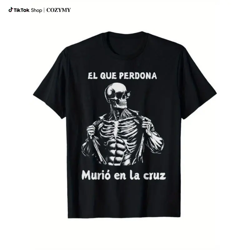 chidas gym funny sarcasm slang mexican skull sayings t shirt fashionable short sleeved comfortable and versatile summer t shirts black