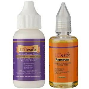 Lace Wig Glue Hair Replacement Adhesive & Hair Remover Set,Invisible Bonding Glue for Lace Wigs System 1.3oz 38ml & 1.0 fl oz 30ml