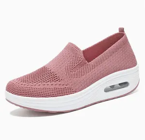 Breathable Mesh Casual Shoes Featuring Lightweight Platform Design for All-Day Comfort